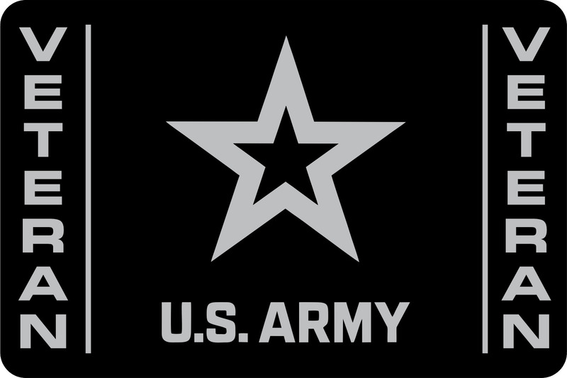 U.S. Army Veteran with Star Logo - Tow Hitch Cover